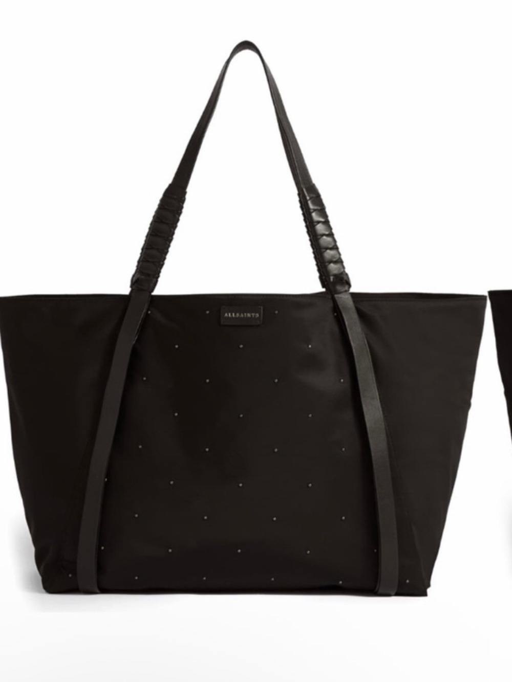 Allsaints Nilo Studded eastwest I Black Tote Bag - Elegant Everyday Carry
